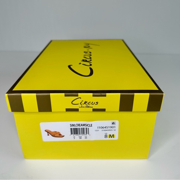 Circus Sam Edelman Orange Sim Square Toe Heel Sandal - Picture 10 of 10